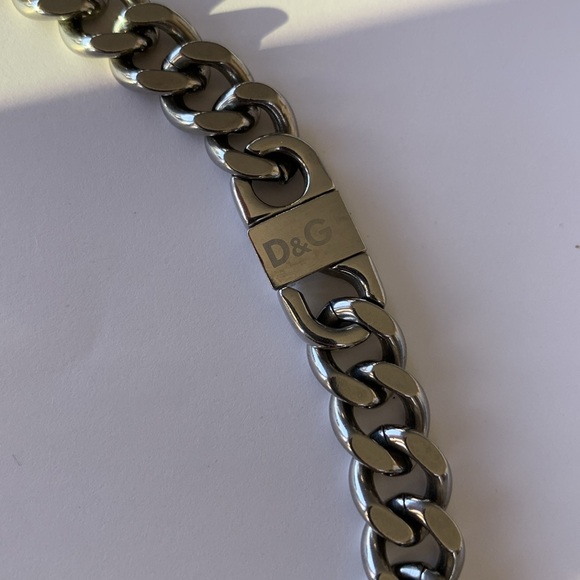 D&G/Dolce&Gabbana Silver Logo Plaque Necklace, Never worn - Picture 8 of 12